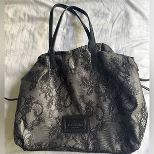 Valentino Black Lace Tote